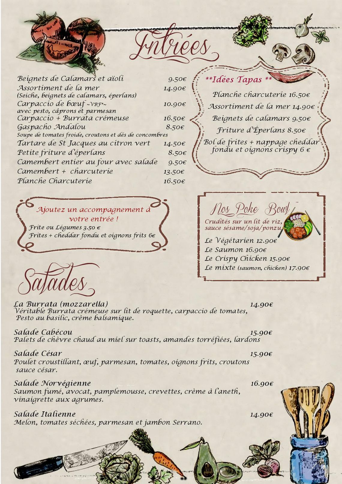 Entrées hiver 2022/23