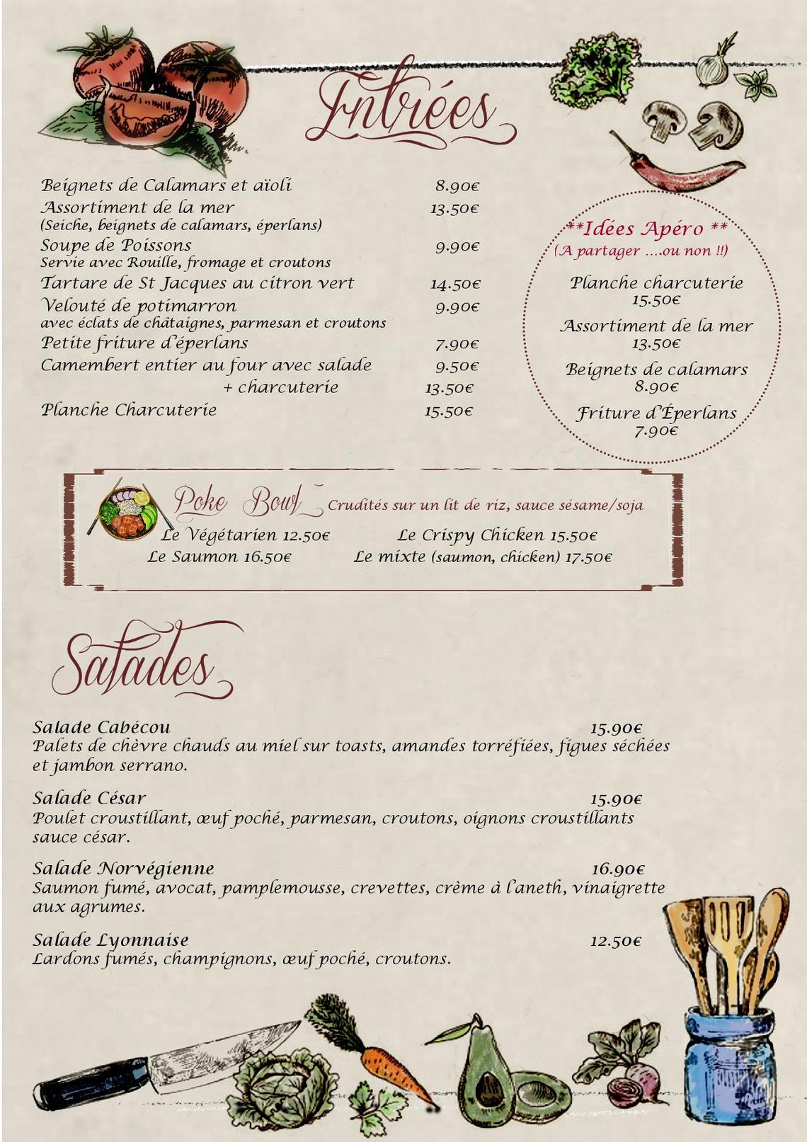 Entrées hiver 2022/23